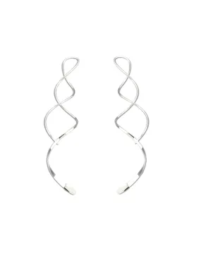 Long Twist Statement Earrings