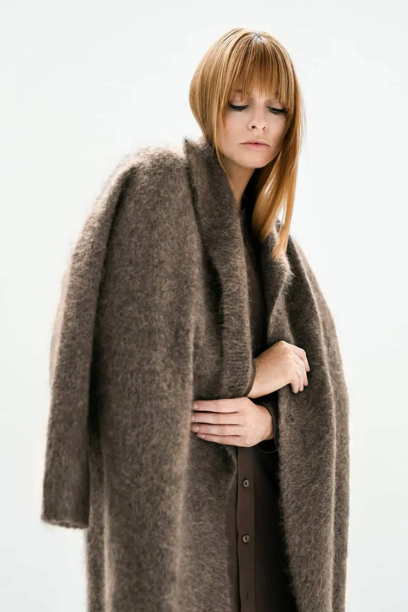 Lounge The Label - Coat Blanc - Mohair - Mocha - Sml