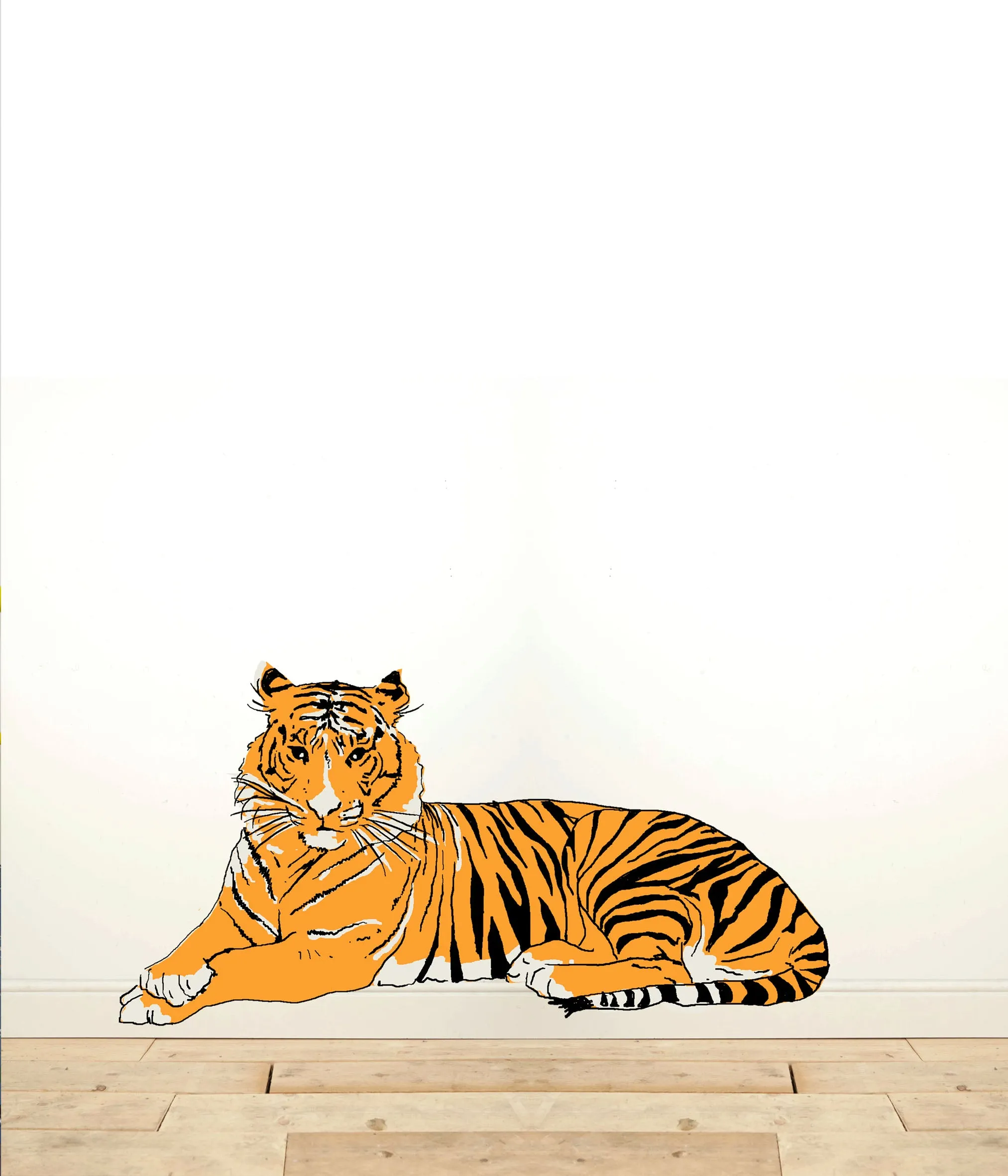 Lying Down Tiger Wall Sticker