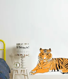 Lying Down Tiger Wall Sticker