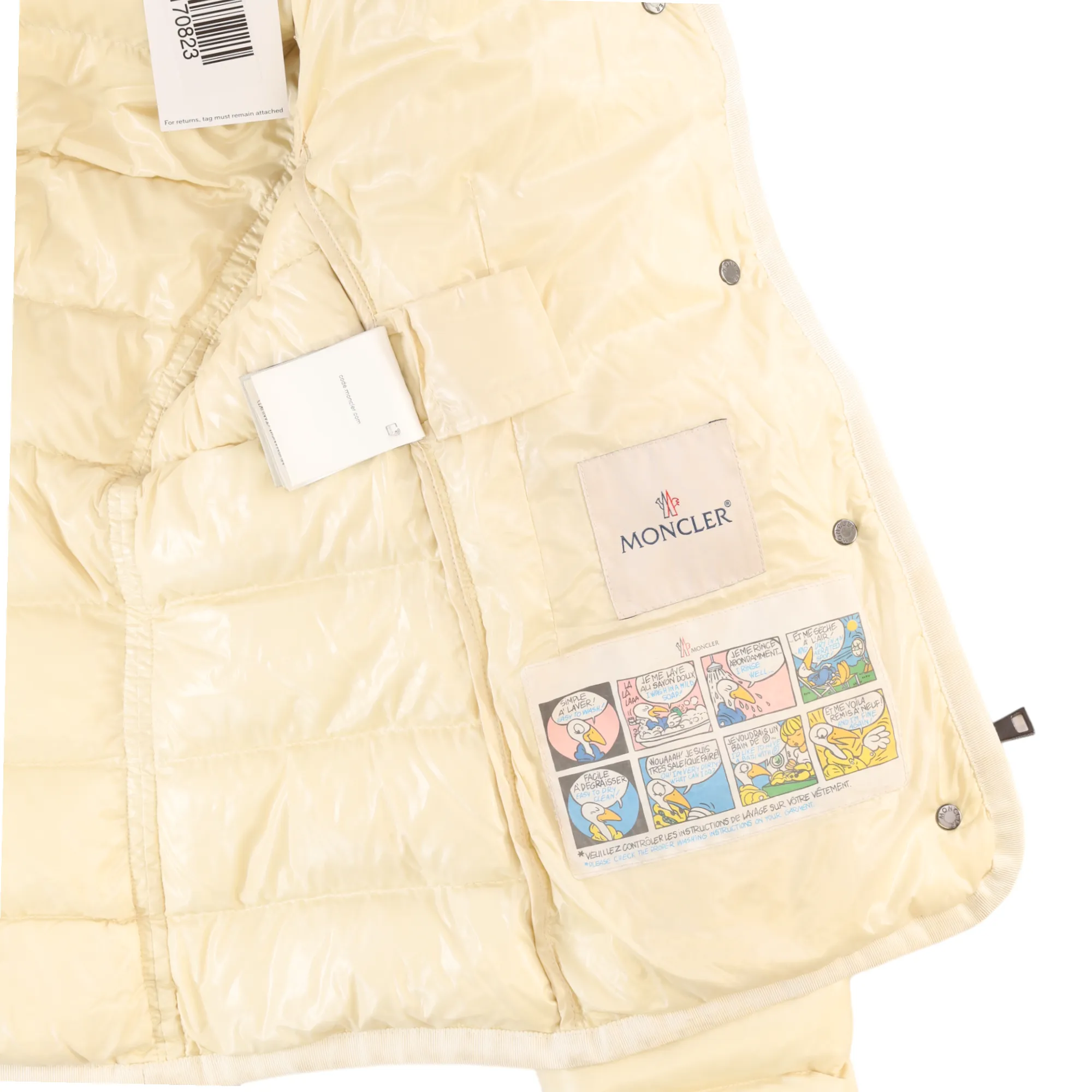 Mens Medium Size 2 Armoise Down Jacket in Cream Color