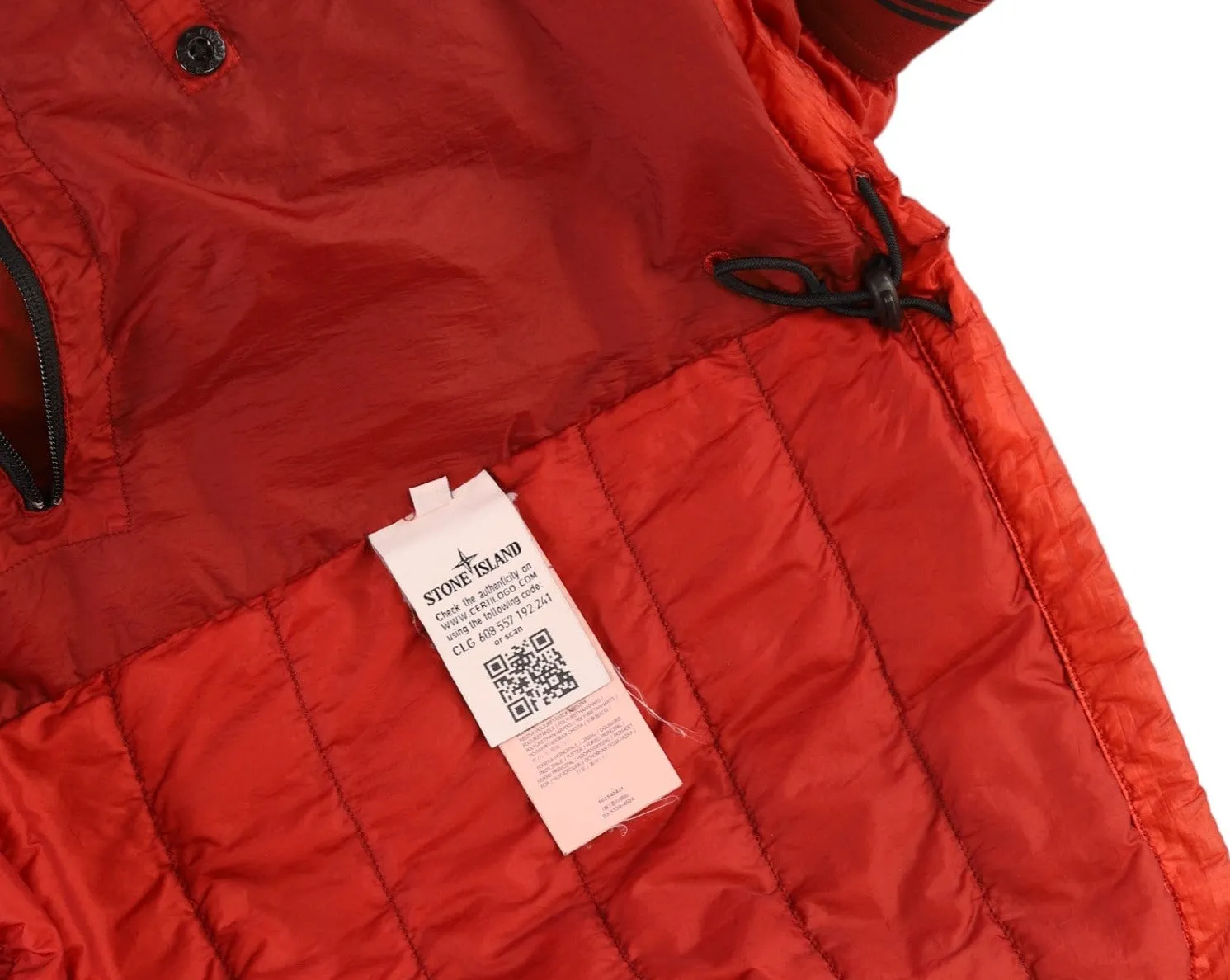 Men's Garment Dyed Down Jacket Red Size XL