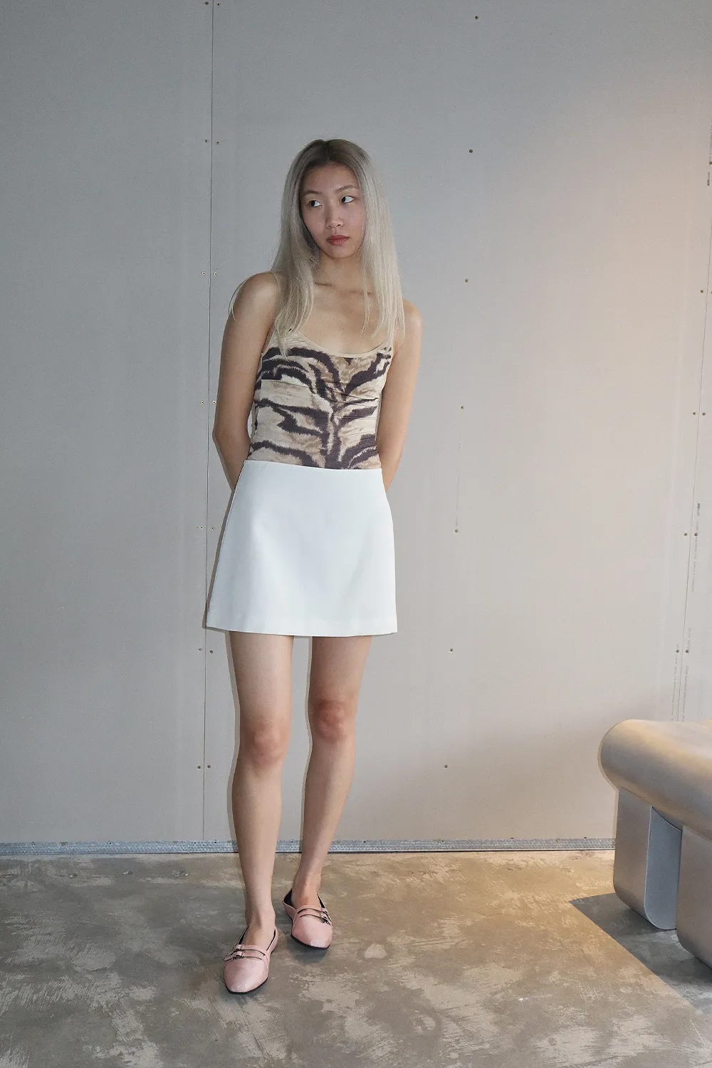 MILK WOOL SKIRT