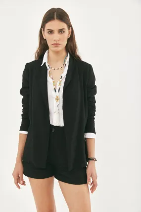 MILLA BLACK LINEN JACKET