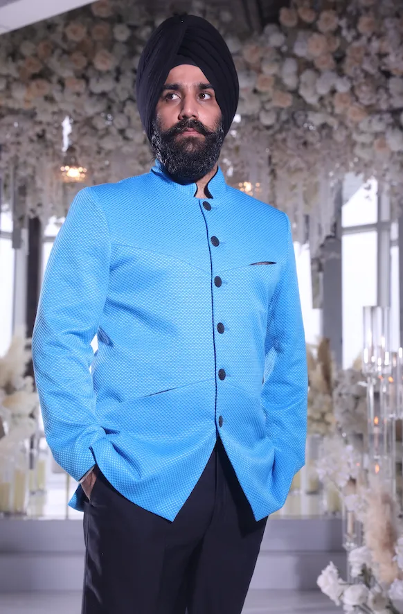 NAMRIT Recycled Pique Jodhpuri Jacket