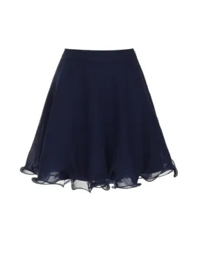 Navy Lined Skater Skirt