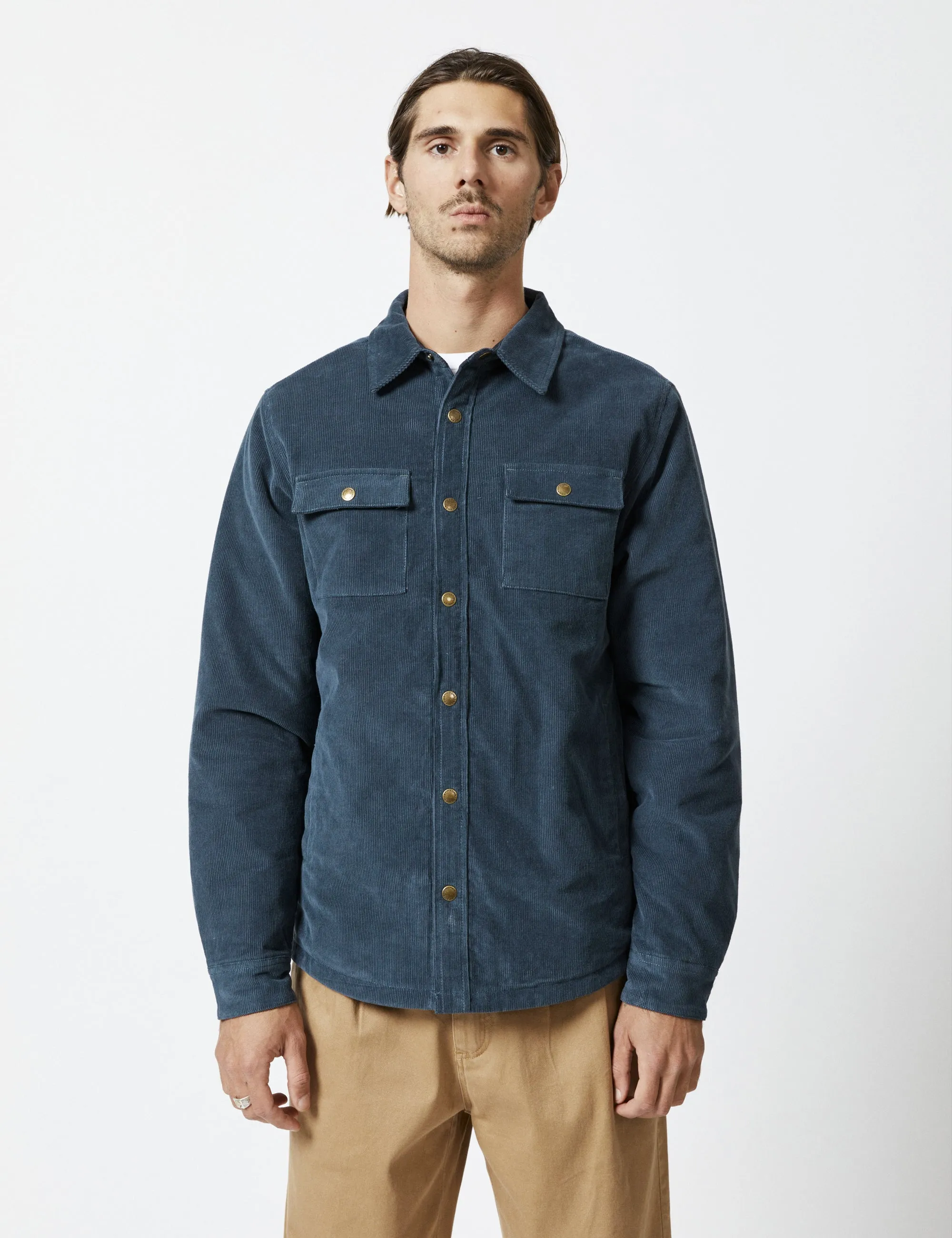 Quilted Cord Jacket - Petrol