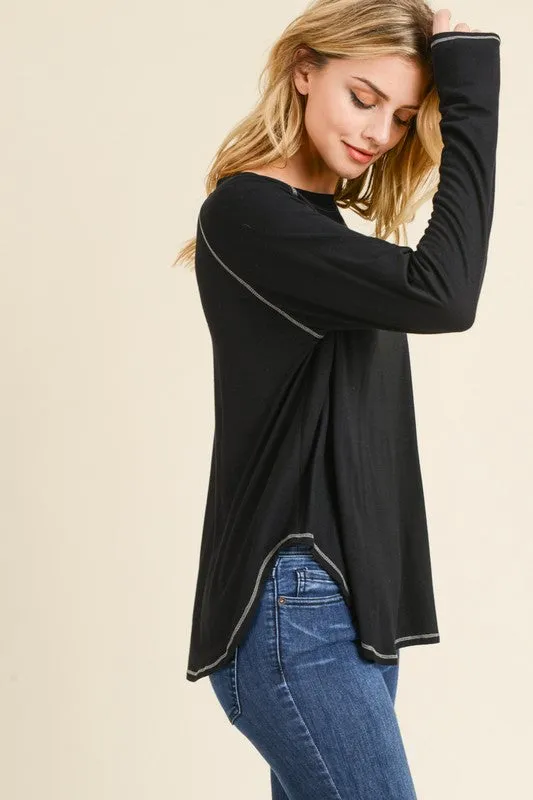 Raglan Long Sleeve Tops