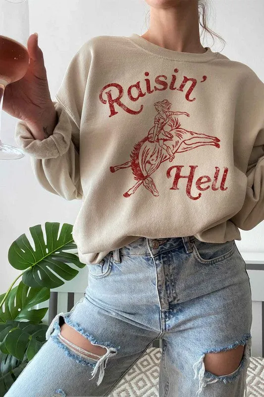 RAISIN HELL GRAPHIC SWEATSHIRT