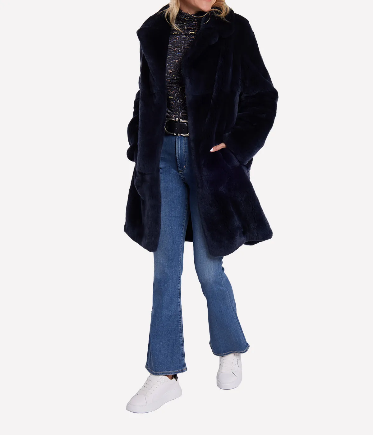 Rex Belted Coat in Eclipse