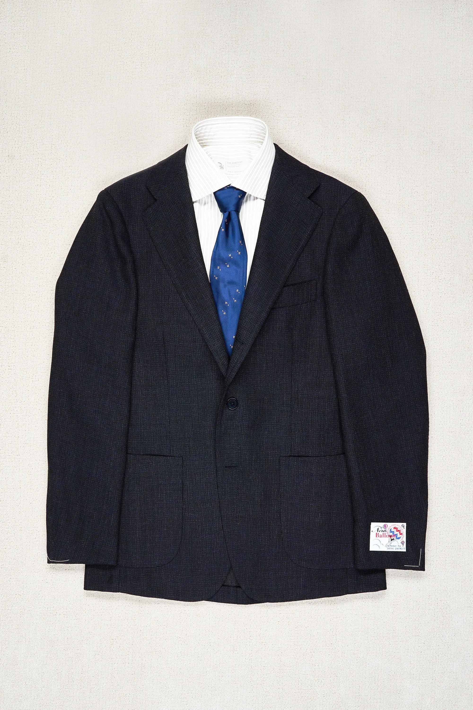 Mens Dark Blue Wool Sport Coat - Ring Jacket 269F Balloon Fabric, Tailored Fit