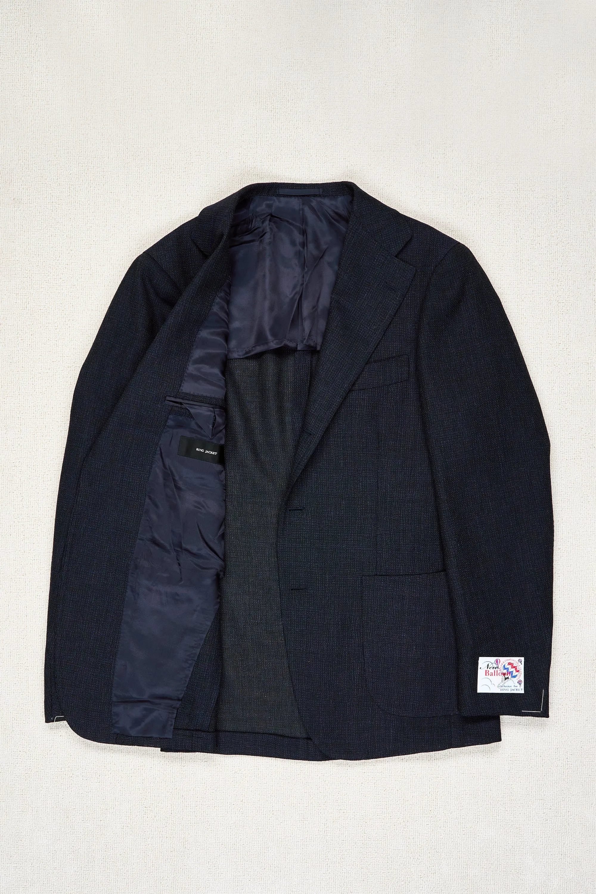 Mens Dark Blue Wool Sport Coat - Ring Jacket 269F Balloon Fabric, Tailored Fit