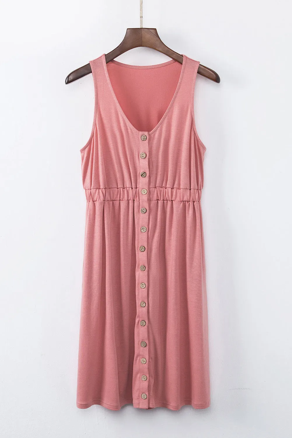 Sleeveless Button Down Mini Dress