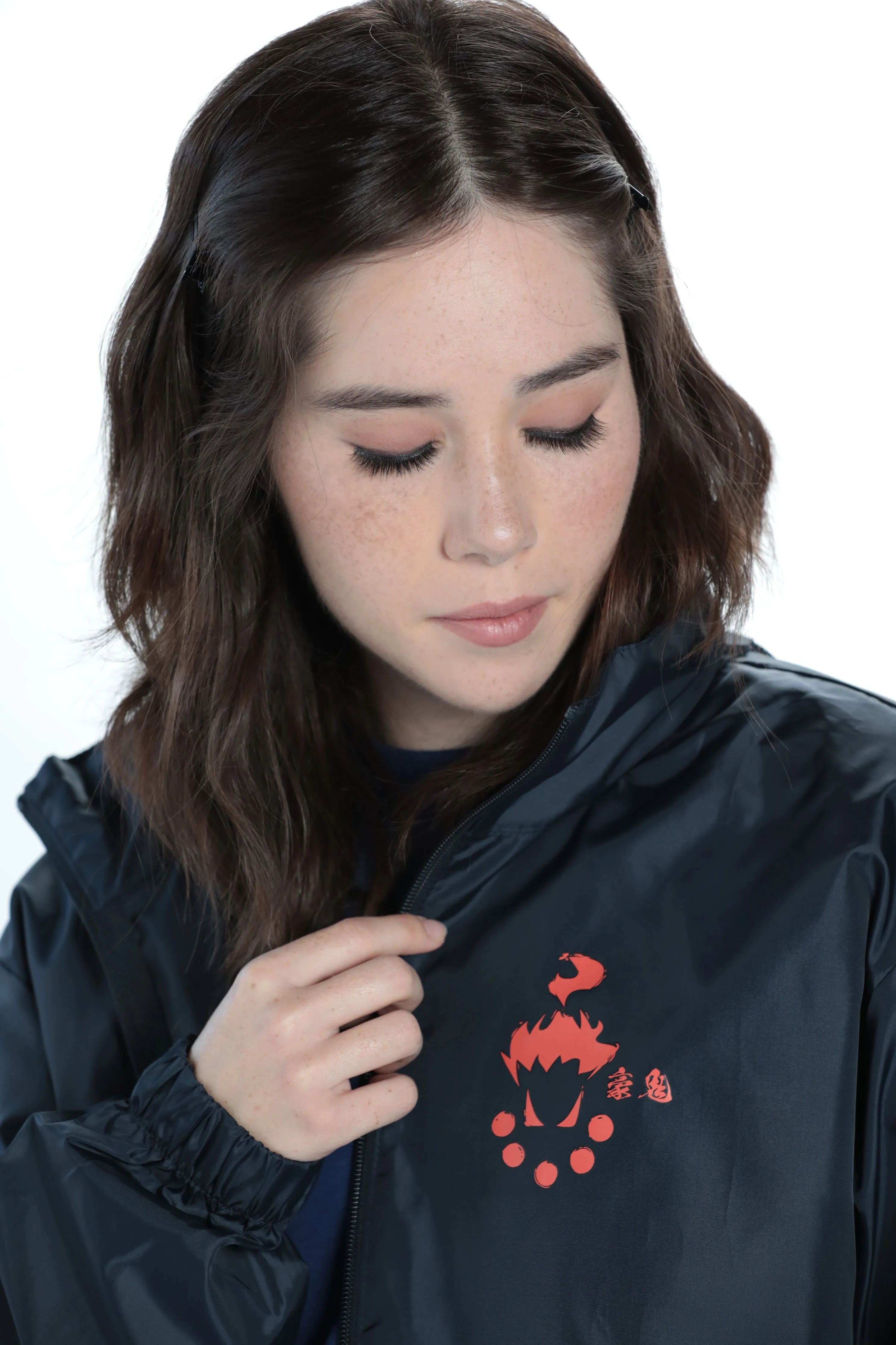 Street Fighter Akuma Heaven Premium Navy Windbreaker Jacket