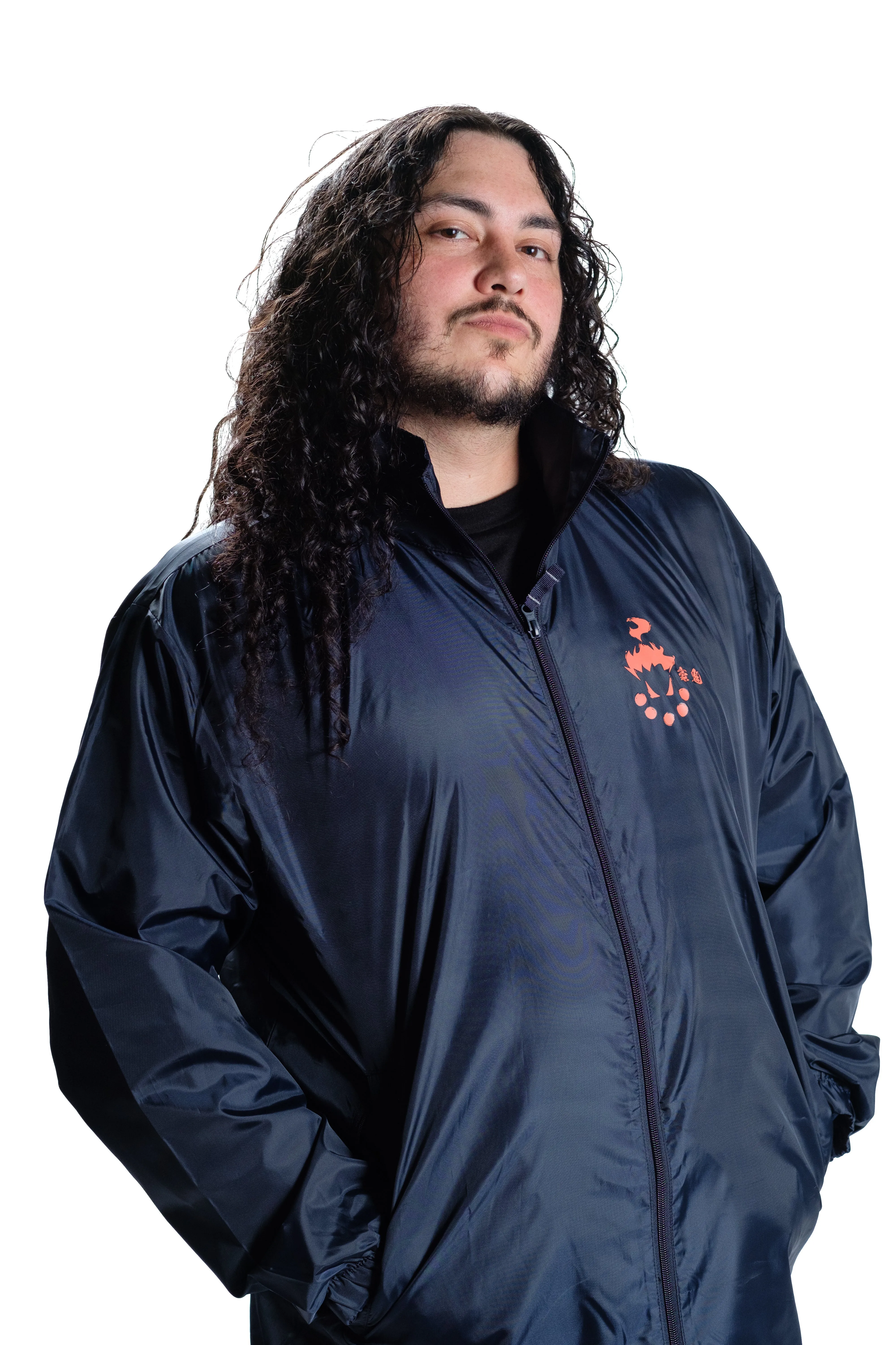 Street Fighter Akuma Heaven Premium Navy Windbreaker Jacket