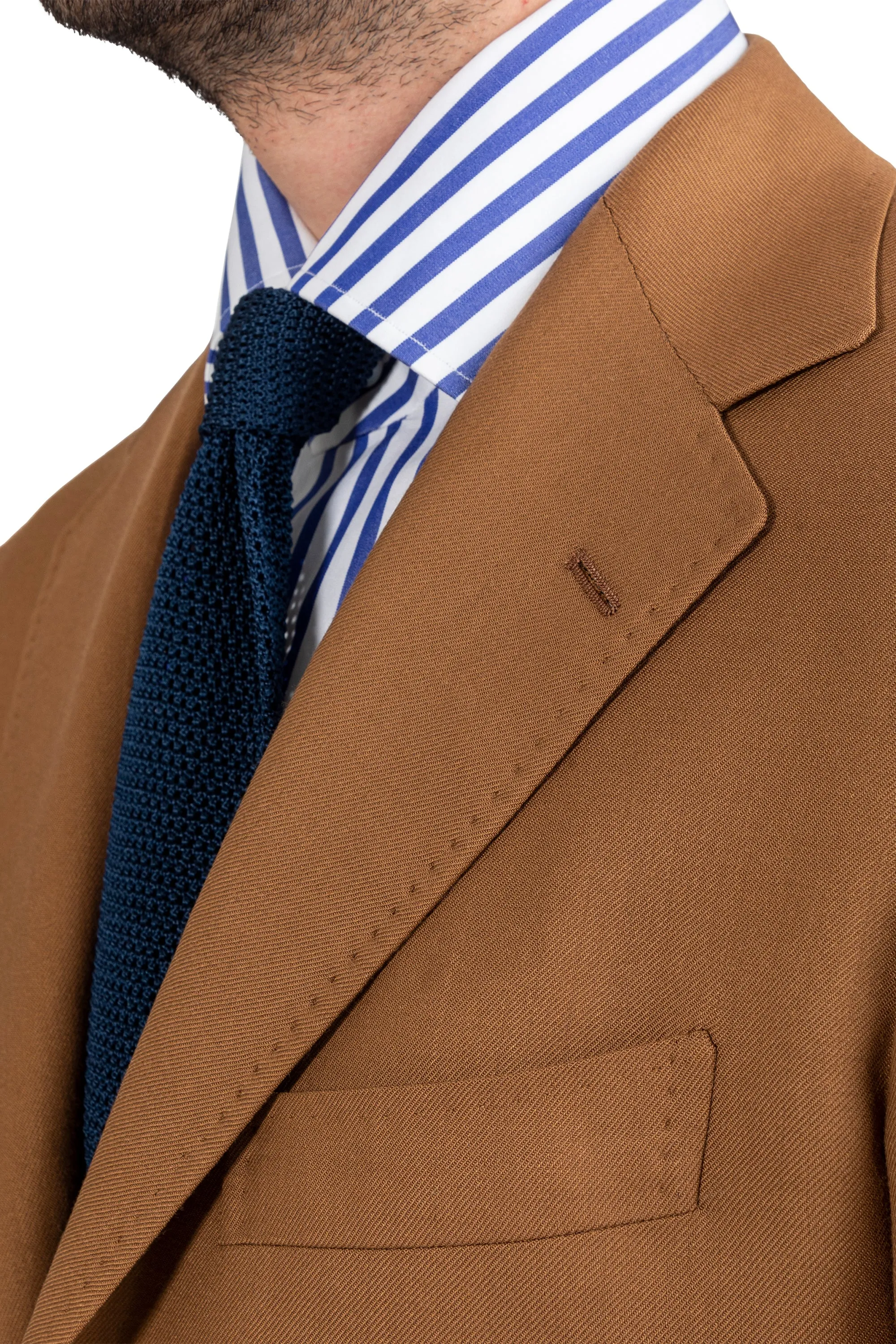 The Armoury Model 3 Mustard Brown Dormeuil Wool Silk Sport Coat