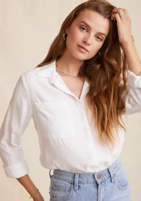 Two Pocket Button Down - White