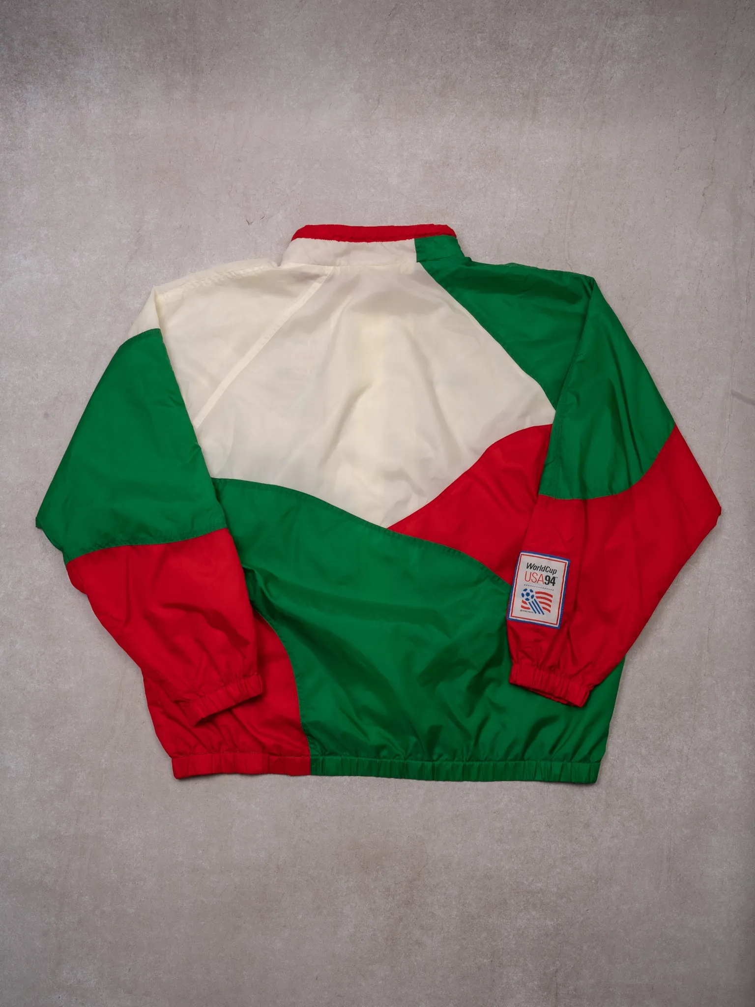 Vintage '94 White   Green   Red World Cup Italy Windbreaker (XL/XXL)