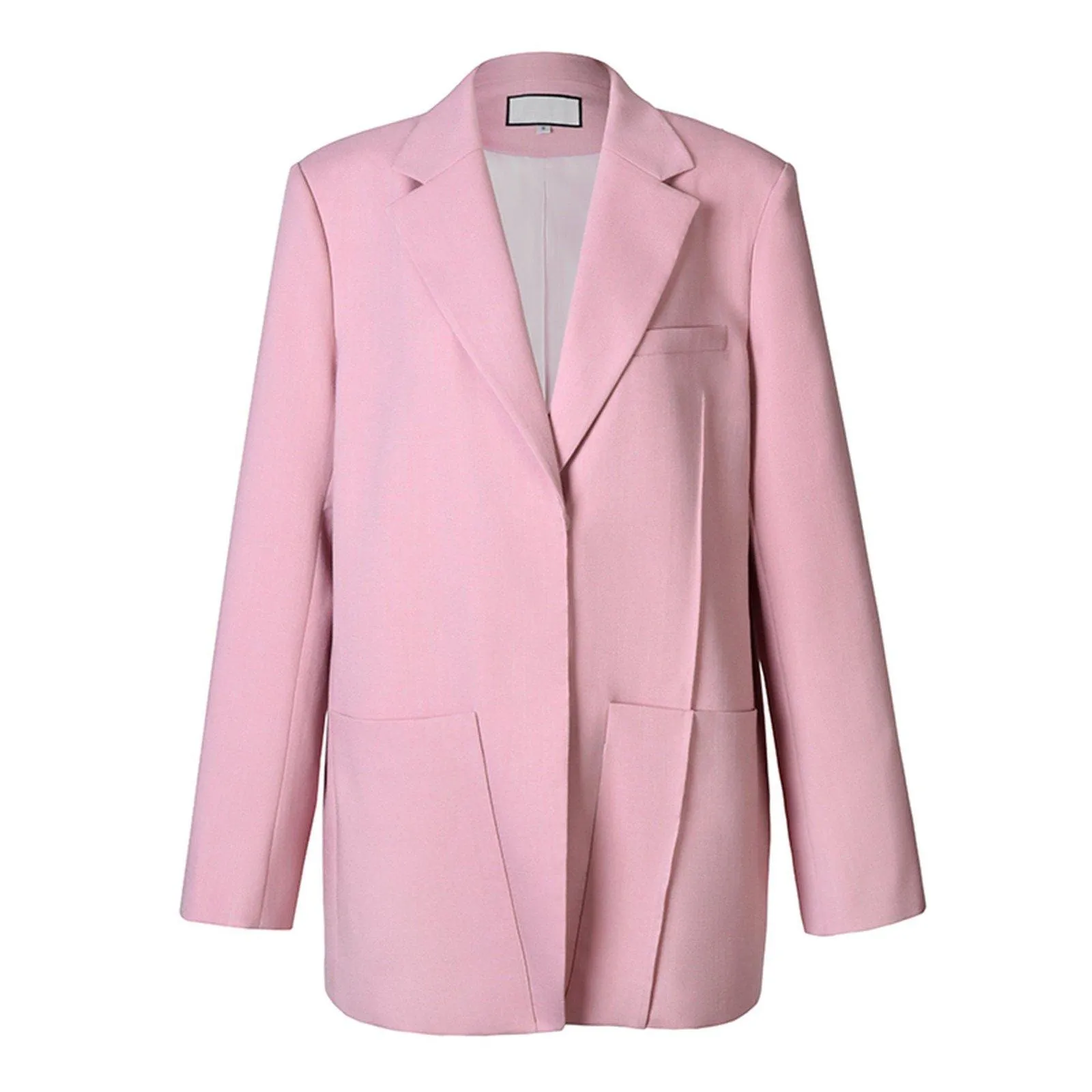 Women Suit,Pink Blazer,Women Windbreaker,loose suit,Cotton Blend Blazer Jacket,Office Lady Coat,Oversize Blazer coat,Spring Autumn outfits