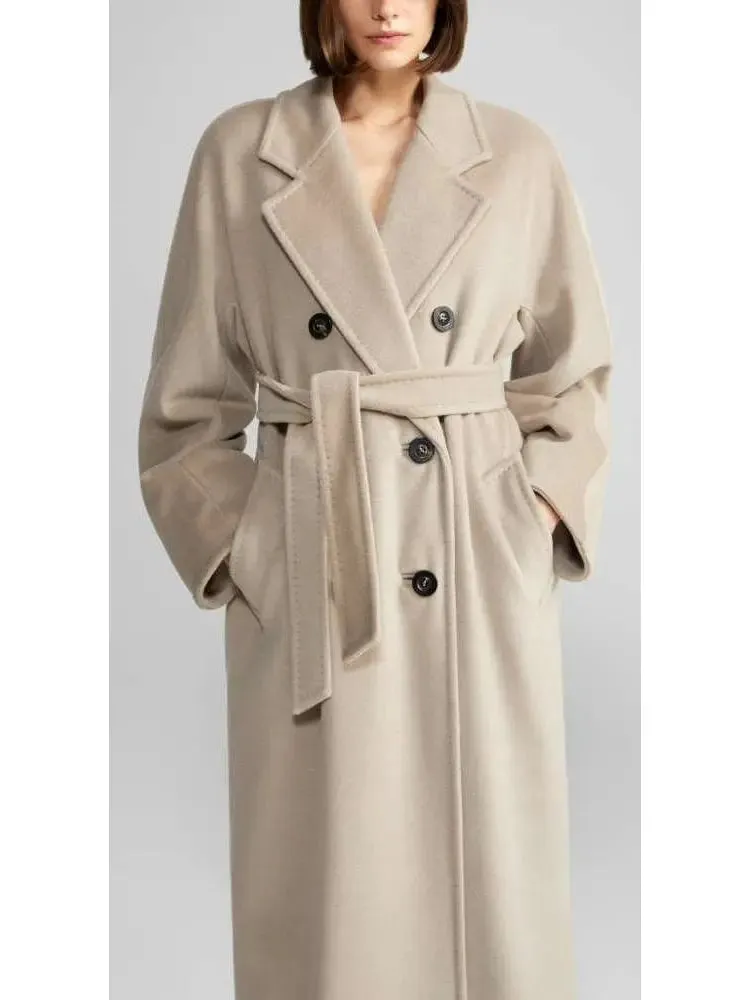 Women’s Double-Breasted Wool and Cashmere-blend Icon Coat, Turtledove