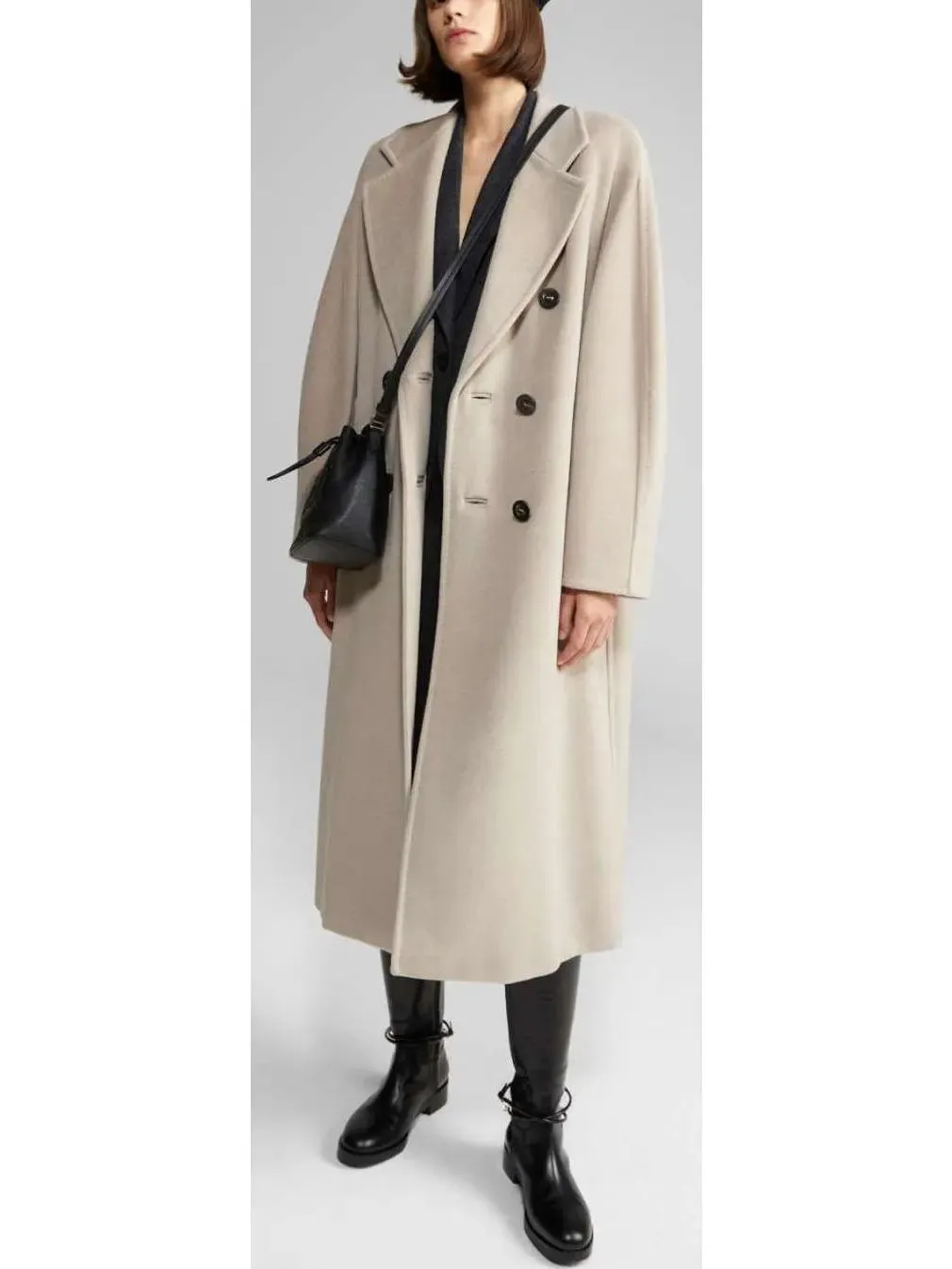 Women’s Double-Breasted Wool and Cashmere-blend Icon Coat, Turtledove