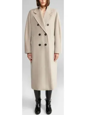 Women’s Double-Breasted Wool and Cashmere-blend Icon Coat, Turtledove