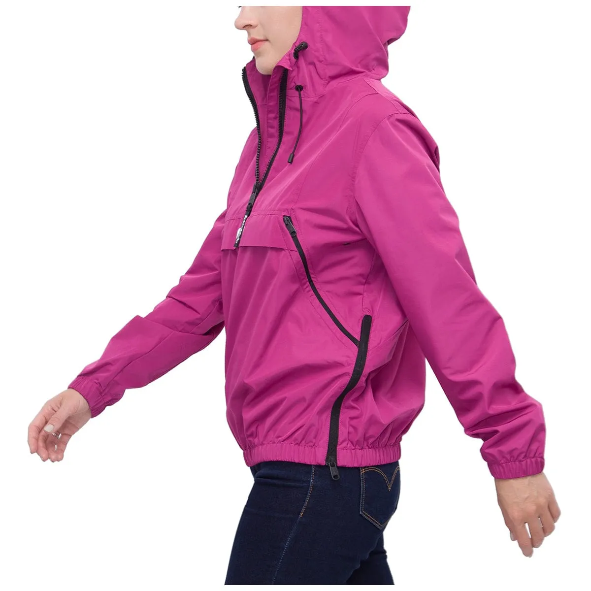 Women's Pullover Anorak Rain Jacket Windbreaker