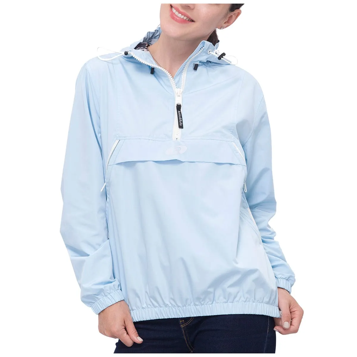 Women's Pullover Anorak Rain Jacket Windbreaker