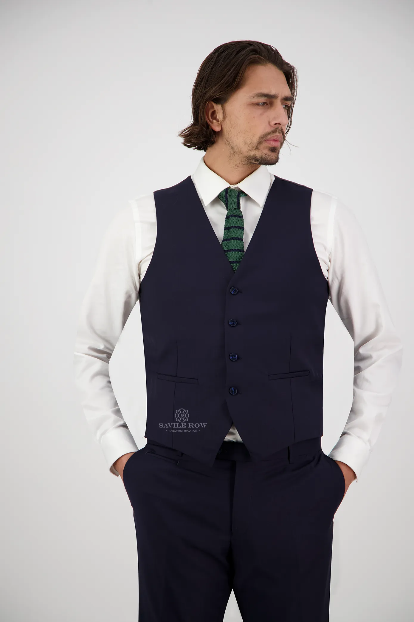 X7 Navy Saul Waist Coat